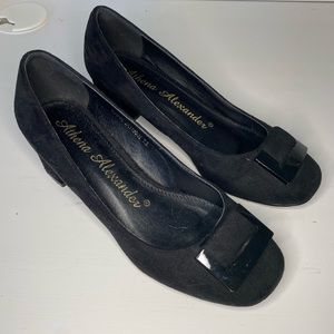 Black Kitten Heel Loafers